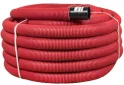 Труба гофр. двустенная ПНД/ПНД гибкая с протяжкой d75 мм (50 м) красная -Plast EKF tg2st-75-50m