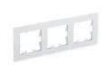 ATLASDESIGN NATURE 3-постовая РАМКА, МАТОВОЕ СТЕКЛО БЕЛЫЙ Systeme Electric ATN330103