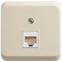 ЭТЮД Розетка компьютерная RJ45 наружная категория 5е кремовый Systeme Electric KOMA-001K