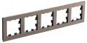 ATLASDESIGN NATURE рамка пятипостовая, МЕТАЛЛ ЛАТУНЬ Systeme Electric ATN312205