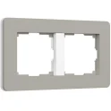 Рамка на 2 поста Split (дымчатый/белый, soft-touch) W0023067 Werkel a067260