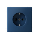 ARTGALLERY РОЗЕТКА с заземлением, 16А, механизм, АКВАМАРИН Systeme Electric GAL001143