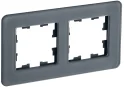 BRITE Рамка 2 поста РУ-2-2-Бр стекло графит RE IEK BR-M22-G-41-K53