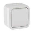 TORS Выключатель двухполюсный одноклавишный 10А IP55 TS311 белый IEK TS-V16-0-10-55-K01