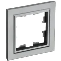 BRITE Рамка 1-мест. РУ-1-БрС сталь IEK BR-M12-K46
