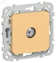 FLITE Розетка TV экранированная проходная тип M РТВм-1-1-2-ФлЗ золотарник IEK FI-A13-P-K90