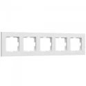 Рамка на 5 постов Slab (белый софт) W0052961 Werkel a067786
