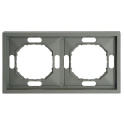 Рамка 2-местная (платиново-серый) soft touch Эмили STEKKER 49963