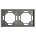 Рамка 2-местная (платиново-серый) soft touch Эмили STEKKER 49963