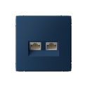 ARTGALLERY РОЗЕТКА двойная компьютерная RJ45+RJ45, кат.6А, механизм, АКВАМАРИН GAL0 Systeme Electric