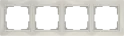 Рамка на 4 поста (слоновая кость, basic) Snabb W0042003 Werkel a051306