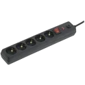 Сетевой фильтр СФ-05К 16А 5 мест 2P+PE/3м 3х1мм2 черный IEK WFP10-16-05-03-ZK-K02