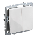 BRITE Выключ. 2-кл. прох. 10А ВС10-2-6-БрБ бел. IEK BR-V22-0-10-K01