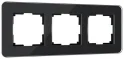 Рамка на 3 поста Elite (черный, стекло) W0032448 Werkel a063821