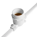 Гирлянда 230V 100 E27 белый, шаг 25cm, IP 65, 25м +1,5м шнур, CL25-25 Feron 48166