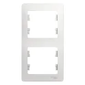 GLOSSA 2-постовая РАМКА, вертикальная, БЕЛЫЙ Systeme Electric GSL000106