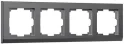 Рамка на 4 поста Stark (графит матовый) W0041864 Werkel a063118