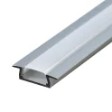 Профиль алюминиевый "встраиваемый" без крепежей, серебро, 2000*22*6мм CAB251 с матовым экраном Feron