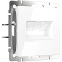 Розетка двойная Ethernet RJ-45 (белая) W1181101 Werkel a051115