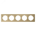 Рамка 5-местная, стекло, серия Катрин, GFR00-7005-08, золото STEKKER 49040