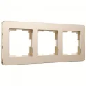 Рамка на 3 поста Platinum шампань W0032611 Werkel a059217
