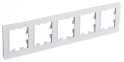 ATLASDESIGN NATURE рамка пятипостовая, ОРГАНИЧЕСКОЕ СТЕКЛО БЕЛЫЙ Systeme Electric ATN320105