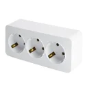 Розетка 3-местная с/з открытой установки, , 250В, 16А, IP20, серия София, белый, MST16-13-01 STEKKER