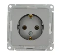 Уценка — Розетка AtlasDesign Сталь с/з, 16А, механизм SE ATN000943 Systeme Electric ATN000943-уценка