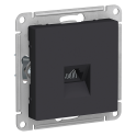 Розетка компьютерная 1xRJ45 Cat.5, карбон Systeme Electric ATN001083