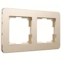 Рамка на 2 поста Platinum шампань W0022611 Werkel a059214