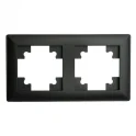 Рамка 2-местная, серия Катрин, PFR00-7002-05, черный STEKKER 39813