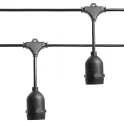 Гирлянда "Евро белт-лайт" на подвесах, 20 E27, шаг 50cm черный, 13м (3м сетевой шнур) IP65, CL50-13 