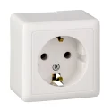 ХИТ О/У РОЗЕТКА с заземлением без шторок 16А, 250В, БЕЛЫЙ. Россия Systeme Electric RA16-133-B