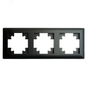 Рамка 3-местная, серия Катрин, PFR00-7003-05, черный STEKKER 39814