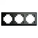 Рамка 3-местная, серия Катрин, PFR00-7003-05, черный STEKKER 39814