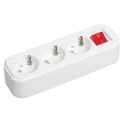 Розетка переносная разб. с выкл. К03В 3 места CLASSIC IEK KYP11-16-03-00-ZK