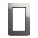 Рамка 2-местная (без перемычки), стекло, серия Катрин, GFR00-7012-06, графит STEKKER 39570
