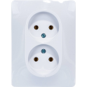 GLOSSA РОЗЕТКА двойная без заземления,16А, в сборе, БЕЛЫЙ Systeme Electric GSL000120