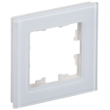 BRITE Рамка 1-мест. РУ-1-2-БрБ стекло бел. IEK BR-M12-G-K01