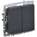BRITE Выключ. жалюзи 10А ВС10-1-5-БрГ граф. IEK BR-V15-0-10-K53