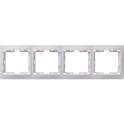 KVARTA Рамка 4-мест. горизонт. РГ-4-КБ бел. IEK EMK40-K01-DM