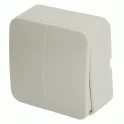 Выключатель открытой установки 2-клавишный, , 250В, 10А, IP20, серия София, белый, MSW10-20-0 STEKKE