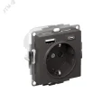 ATLASDESIGN РОЗЕТКА 16А с 2 USB A+C, 5В/2,4А/3,0А, 2х5В/1,5А, механизм, БАЗАЛЬТ ATN Systeme Electric