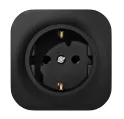 Розетка одинарная Quteo с заземлением чёрный матовый Legrand 782472