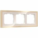Рамка на 3 поста Baguette (айвори/латунь) W0032851 Werkel a060236