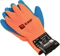 Перчатки рабочие ПРОФИ ЗИМА с рельефным латексным покрытием утепленные (10 класс, 9 разм) Profes EKF
