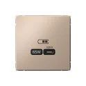 ARTGALLERY USB РОЗЕТКА тип-С 65Вт высокоскор.заряд. QC, PD, механизм, ПЕСОЧНЫЙ GAL0 Systeme Electric