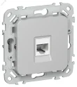 FLITE Розетка компьютерная RJ45 категория 6 UTP РК6-1-0-ФлА алюминий IEK FI-K12-2-K47