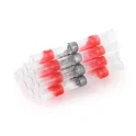 ГСИ термоусаживаемая с припоем 0,5-1,5 мм2 19A, прозрачный/красный (DIY упак 10шт) STEKKER 49160