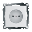 Розетка электрическая 1-местная с/з (механизм), серия Катрин, GLS16-7110-01, белый STEKKER 39304